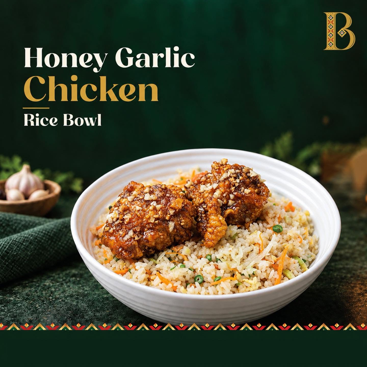 Honey Garlic Chicken Rice Bowl